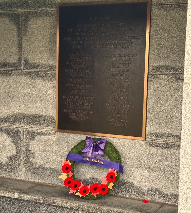 Commander Sarah Birchett Lays Wreath at Ottawa Cremation Memorial