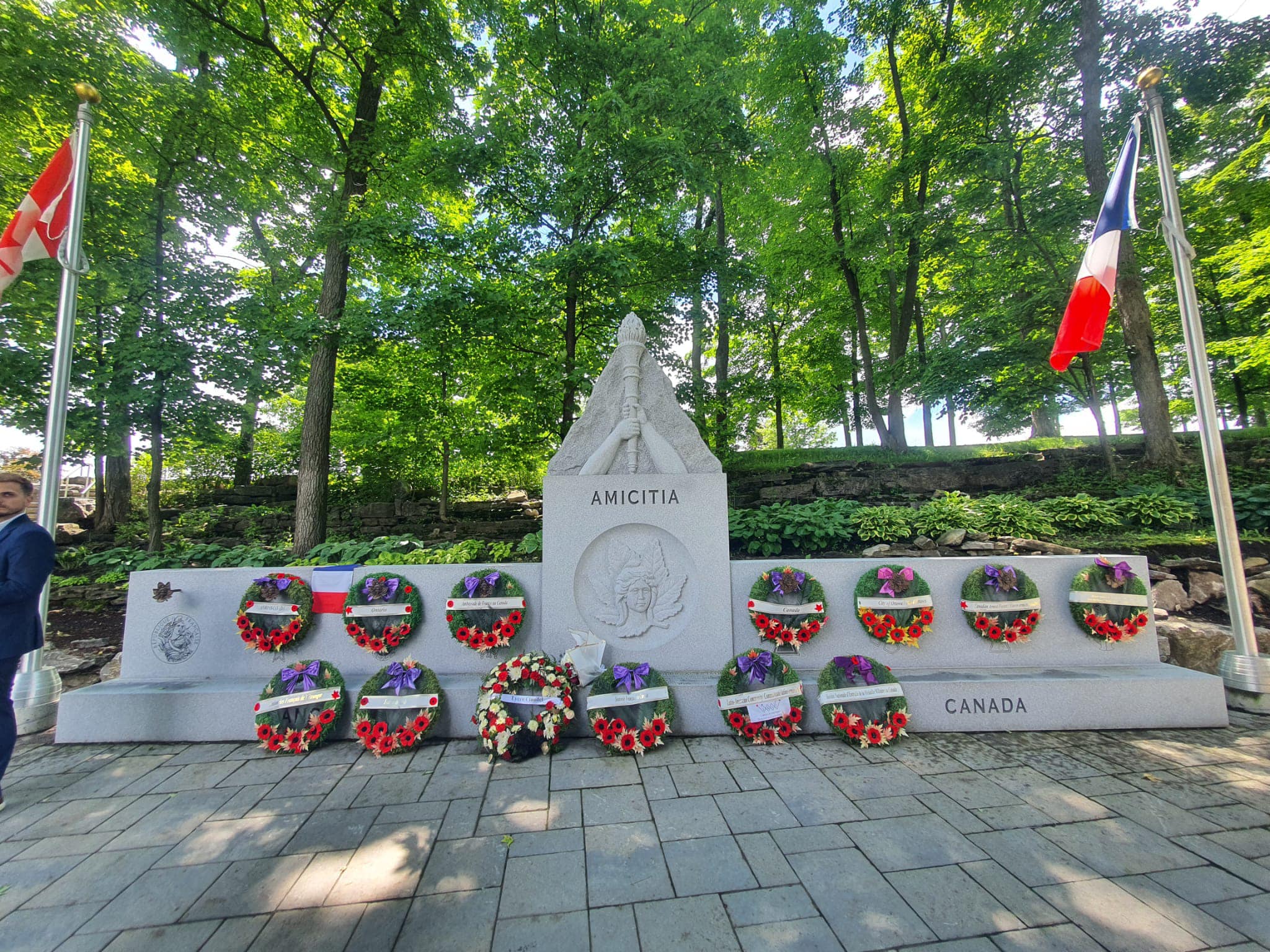 Wreaths on the monument